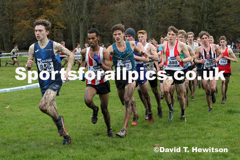 Mens under-20s, 2019 European Cross Country Trials and British Cross Challenge, Sefton Park, Liverpool.  Photo: David T. Hewitson/Sports for All Pics